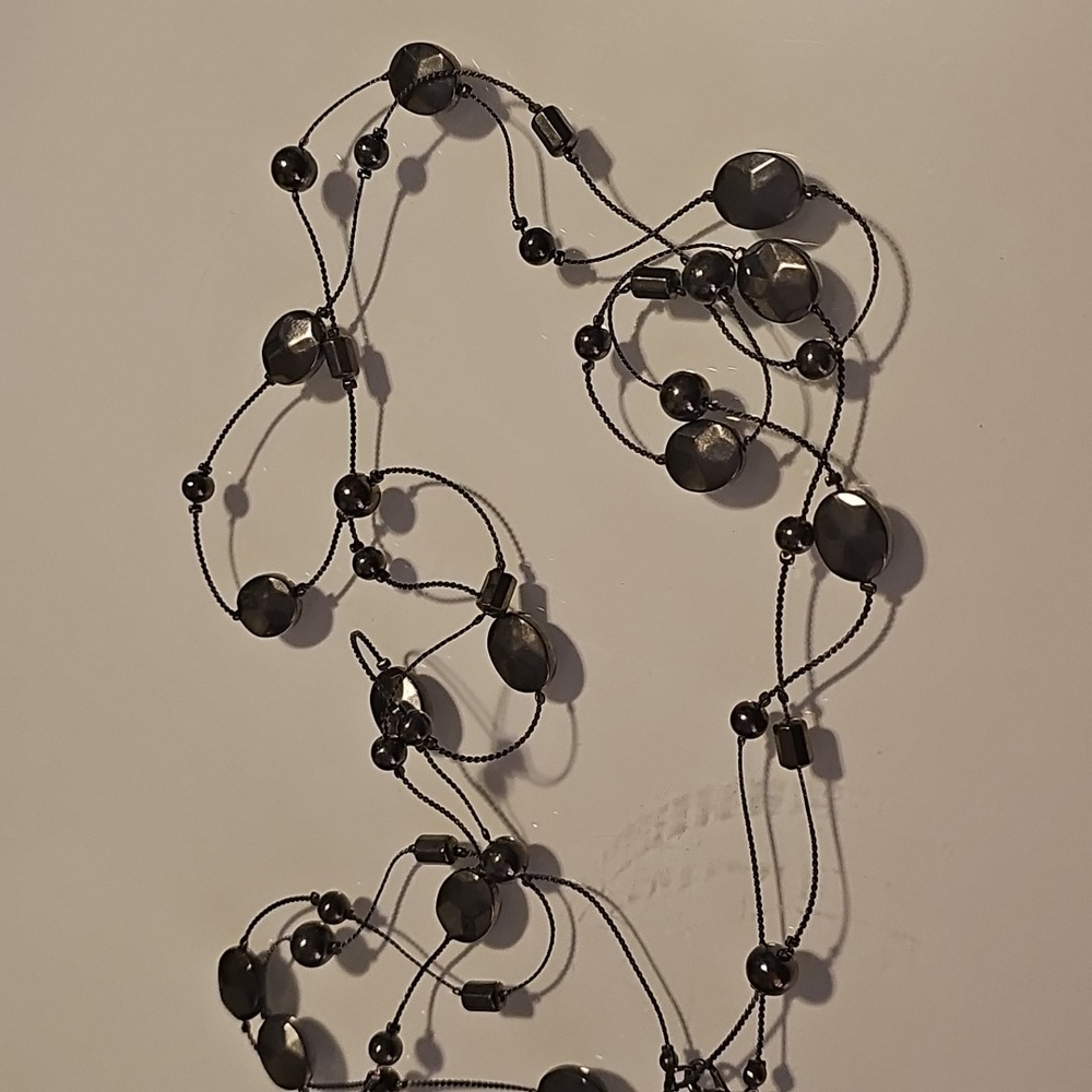 Elegant Black Beaded Necklace